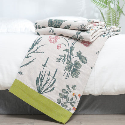 Flower Plant Cotton Reversible Soft Quilt Quilts Ownkoti 5