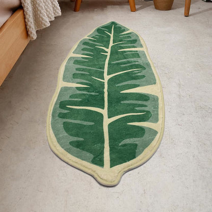 Ownkoti Leaf Shape Kitchen Carpet Entrance Doormat