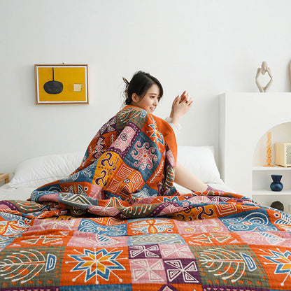 Ownkoti Nordic Throw Blanket Cotton Reversible Quilt – ownkoti