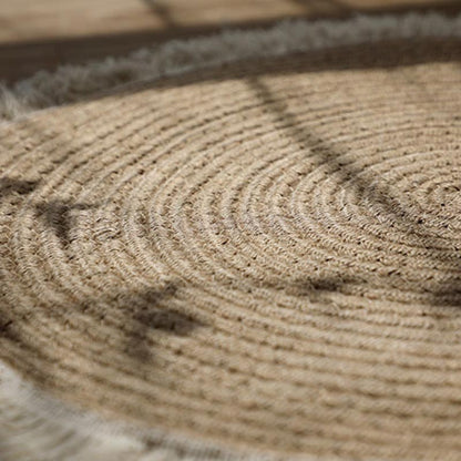 Circle Doorway Rug Tassel Weave Mat