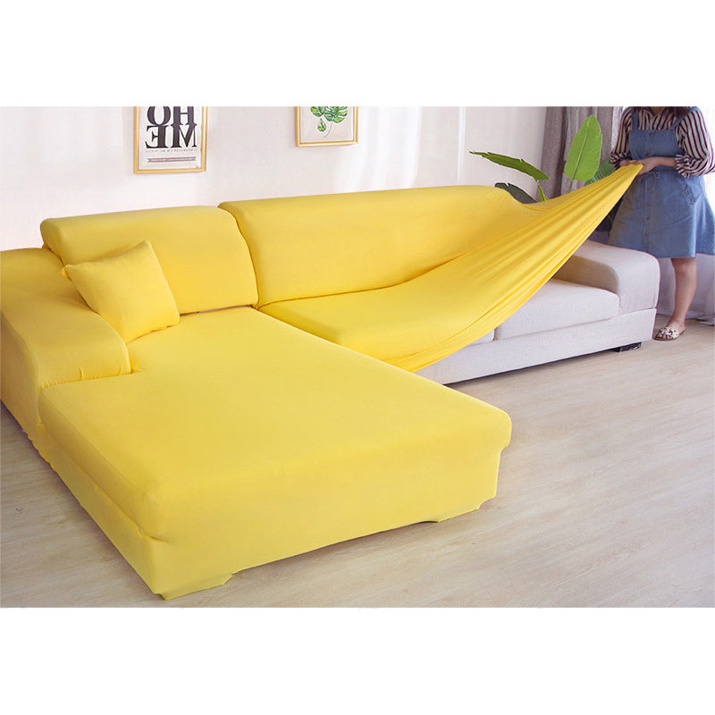 Solid Color Elastic Stretchable Sofa Cover Sofa Cover Ownkoti 5