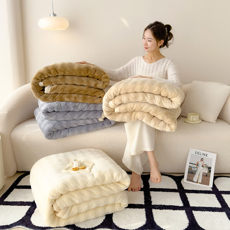 Simple Style Cozy Fluffy Flannel Blanket