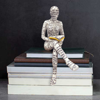Reading Woman Thinker Statue Bookshelf Decoration Decor Ownkoti 12