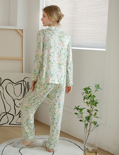 Mountain Print Cotton Long Sleeves Pajama Set – ownkoti
