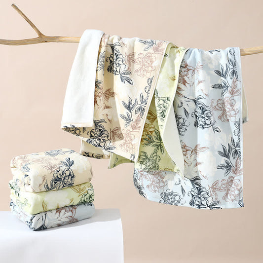 Pure Cotton Floral Soft Breathable Towel