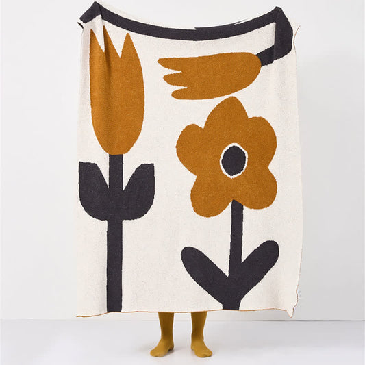 Ownkoti Simple Pattern Flower Soft Blanket