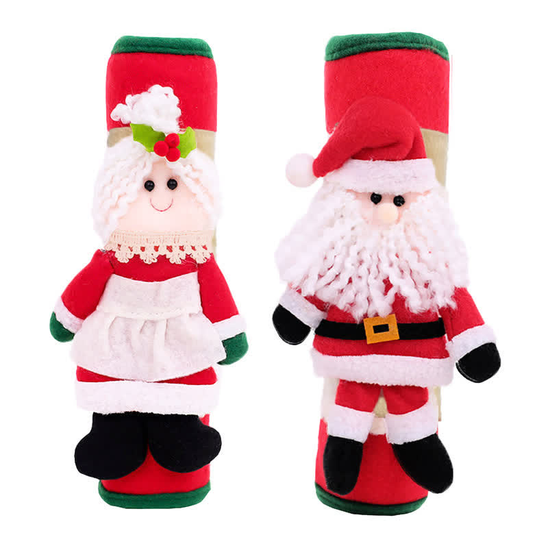 Santa Claus & Snowman Refrigerator Door Handle Covers(2PCS)