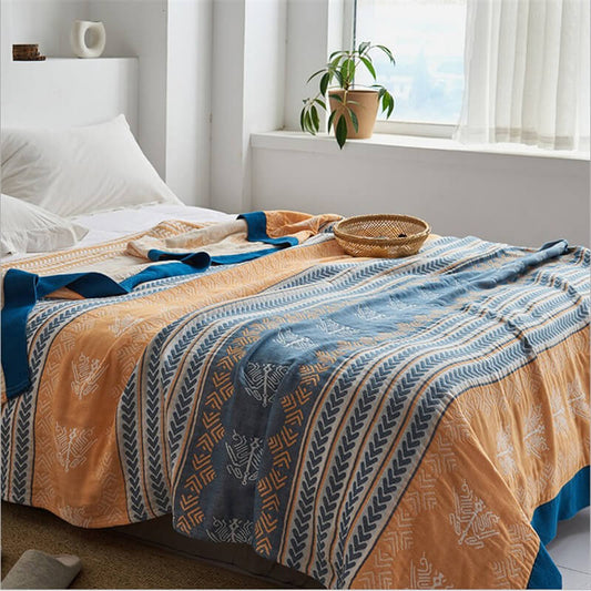 Ownkoti Nordic Throw Blanket Cotton Reversible Quilt – ownkoti