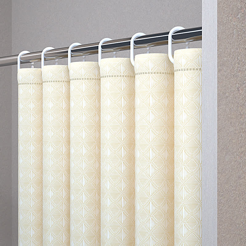 Solid Color Diamond Texture Shower Curtain