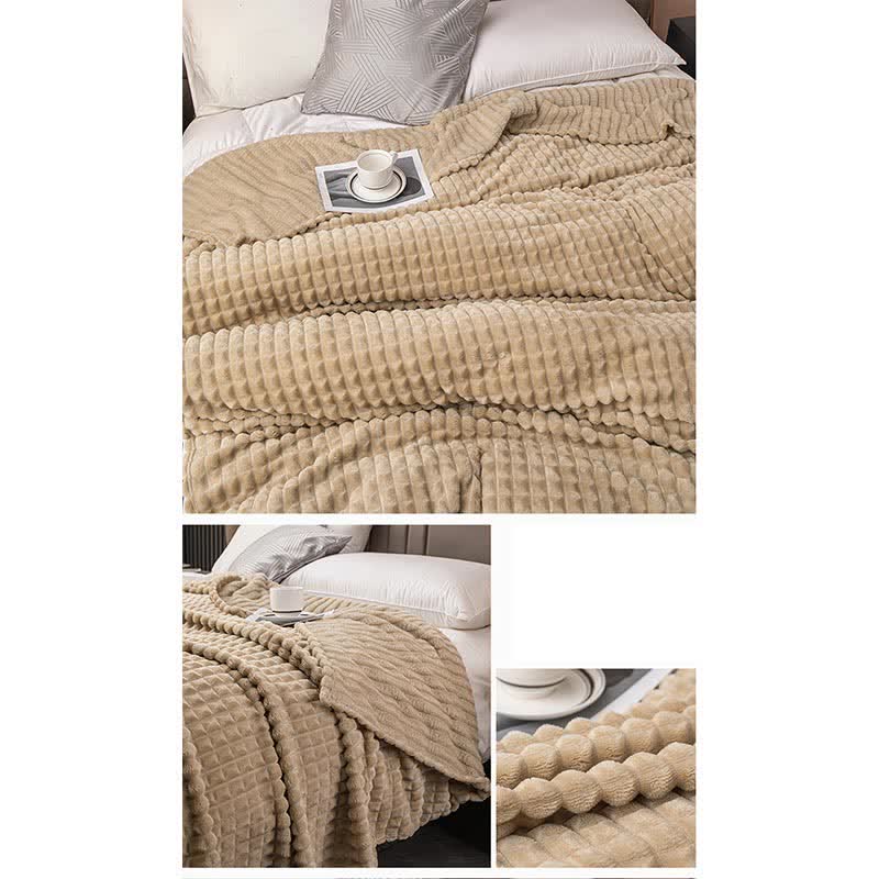 Solid Color Grid Soft Throw Blanket Blankets Ownkoti 10