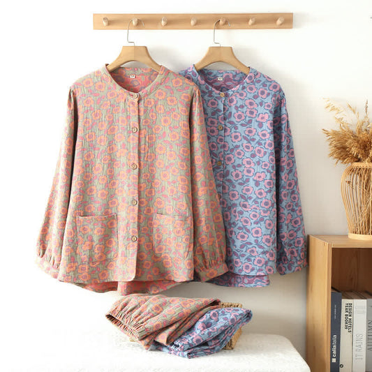 Floral Cotton Long Sleeve Nightwear Set