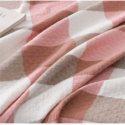 Modern Checkerboard Cotton Gauze Reversible Quilt