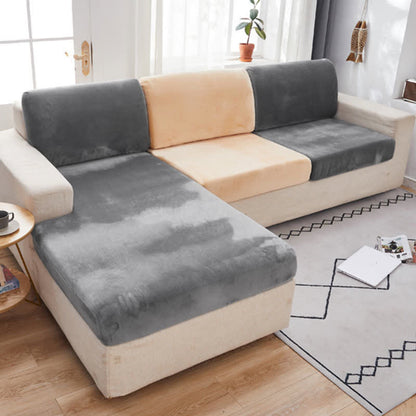 Suede Stretchable Sectional Couch Cover Sofa Cover Ownkoti 12