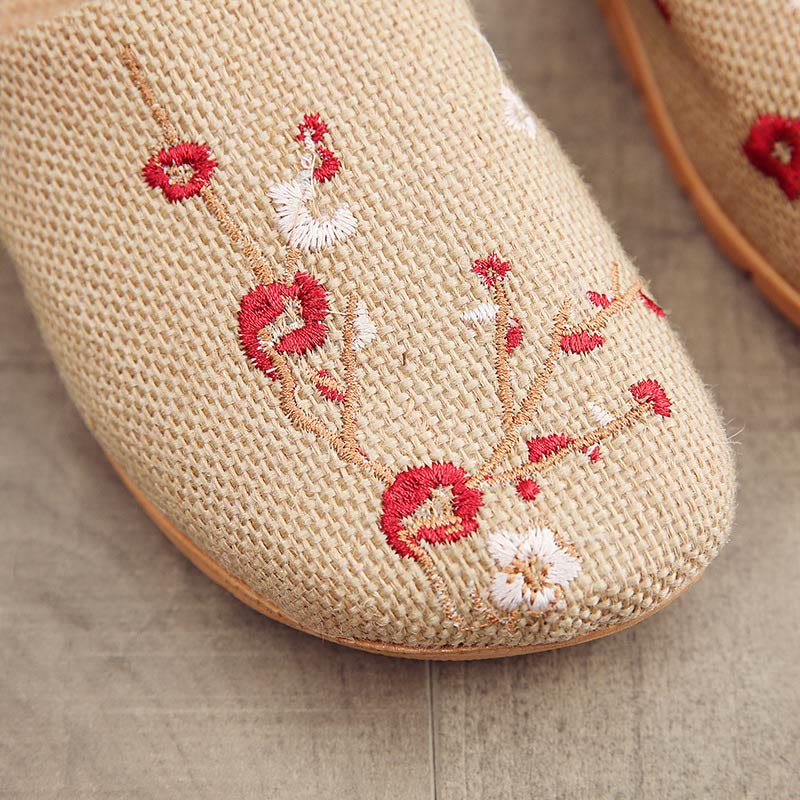 embroidered cross slippers