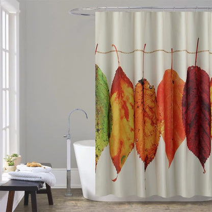 Pastoral Leaf Waterproof Shower Curtain