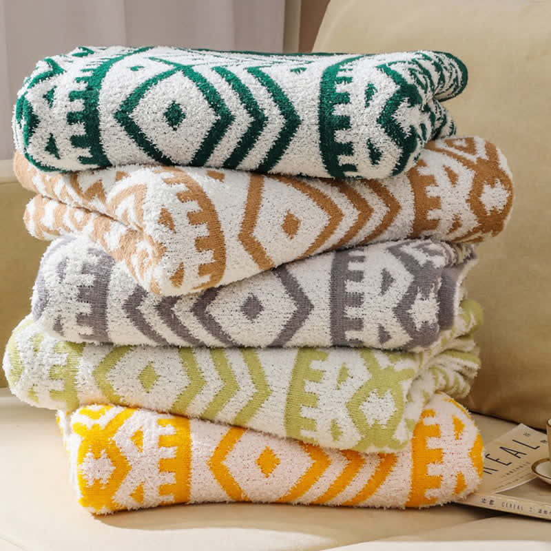 Boho Geometric Pattern Soft Throw Blanket Blankets Ownkoti 12