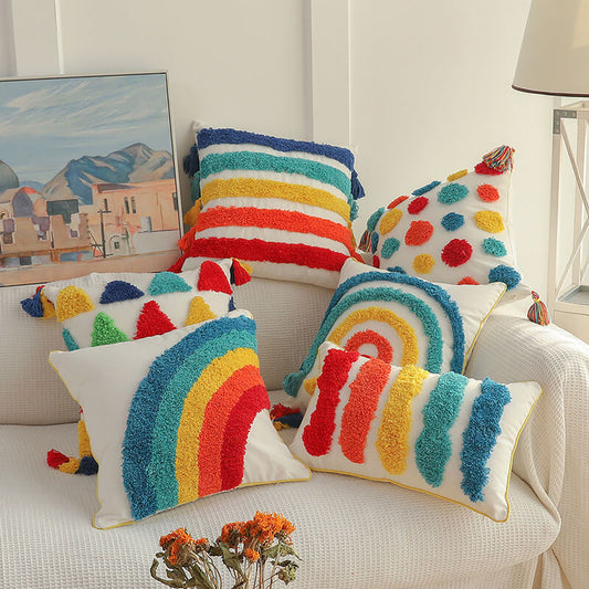 Rainbow Pillow Case Colorful Pillow Sham