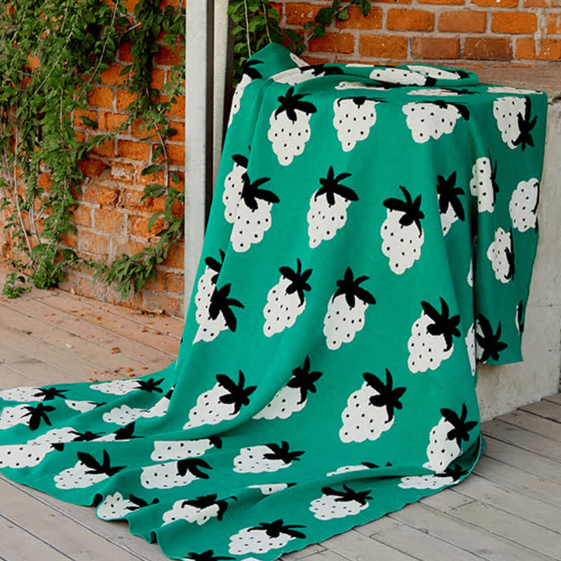 Strawberry Print Soft Cotton Reversible Blanket Blankets Ownkoti 8