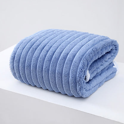 Solid Color Striped Shawl Bath Towel