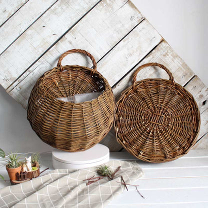 Handwoven Plant Basket with Handle (3PCS)