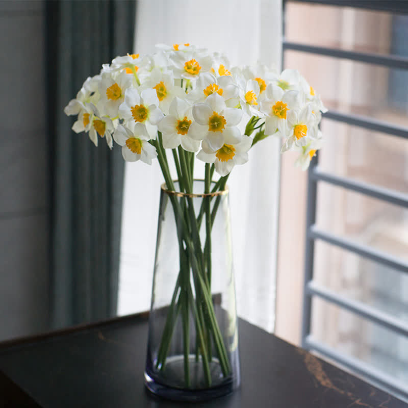 Artificial Daffodils Flowers Silk Narcissus Bouquet