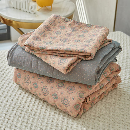 Boho Style Jacquard Cotton Reversible Quilt