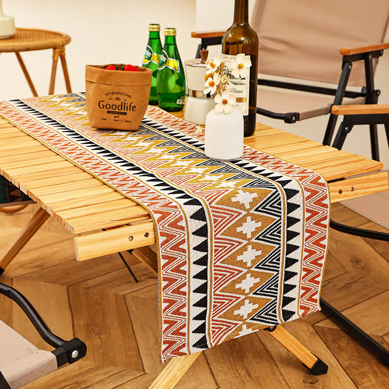 Bohemian Style Geometric Decorative Table Runner