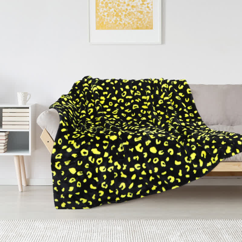 Art Print Cozy Soft Plush Blanket Blankets Ownkoti Black & Yellow 60" x 70"" x 2