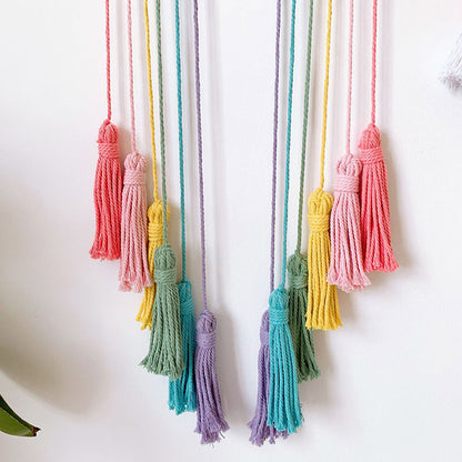 Handmade Macrame Tassel Rainbow Hanging