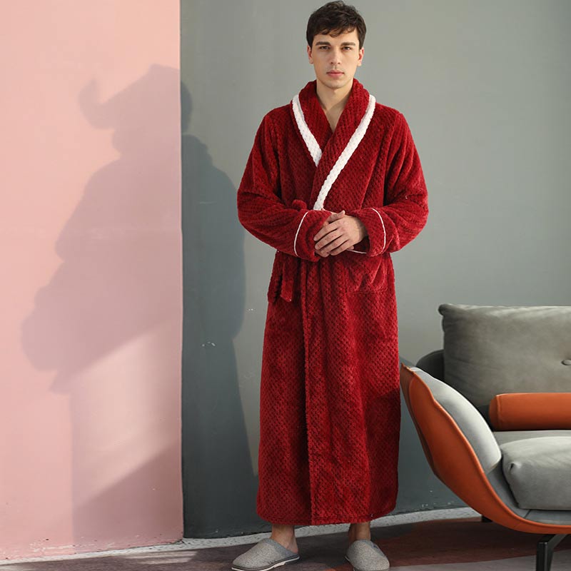 Thick Fleece Pajama Comfy Bathrobe