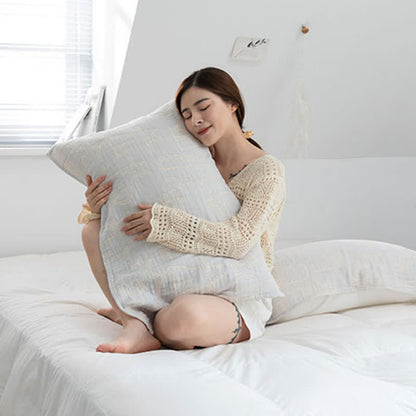 Ownkoti Cat Printed Pillow Towel Bed Cotton Pillow Decor (2PCS) Pillowcases Ownkoti 6