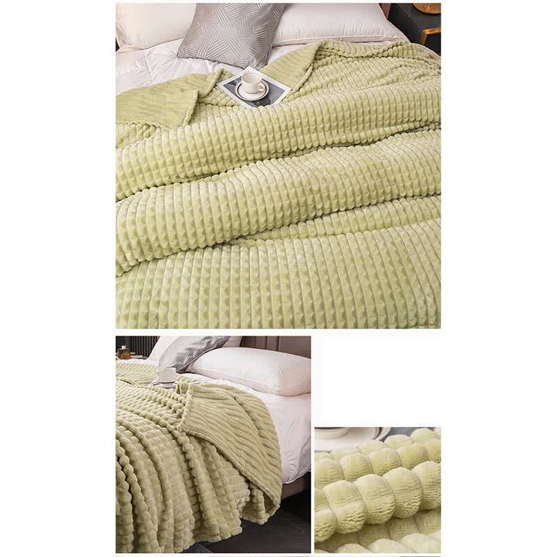 Solid Color Grid Soft Throw Blanket Blankets Ownkoti 4