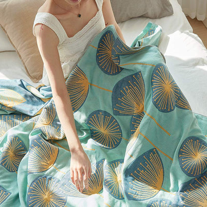 Dandelion Print Cotton Reversible Quilt Quilts Ownkoti 6