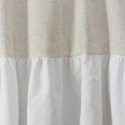 Solid Color Semi-shading Tier Curtain