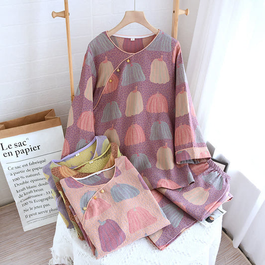 Pure Cotton Pastoral Pumpkin Pajama Set