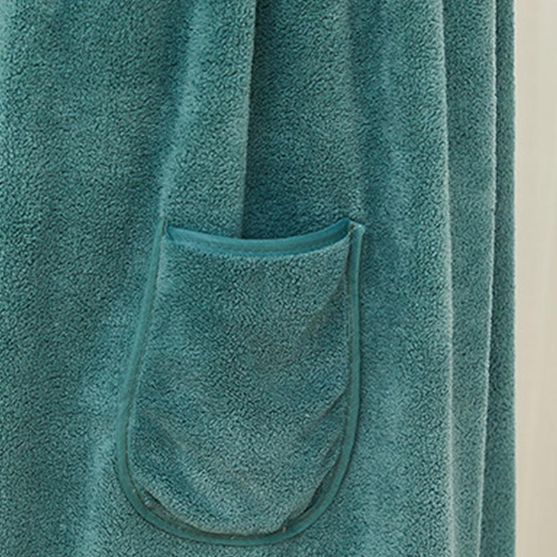 Fleece Velcro Bath Wrap & Towel Set