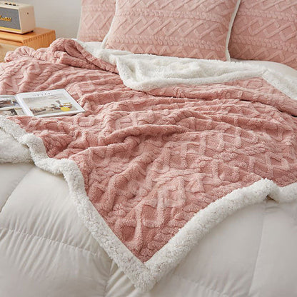 Simple Argyle Pattern Soft Fluffy Blanket