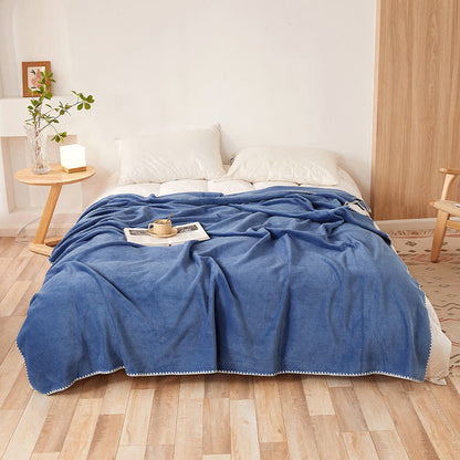 Stylish Solid Color Waffle Soft Blanket