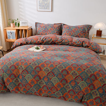 Vintage Exotic Duvet Cover Bedsheet & Pillowcases (4PCS) Bedding Set Ownkoti 1