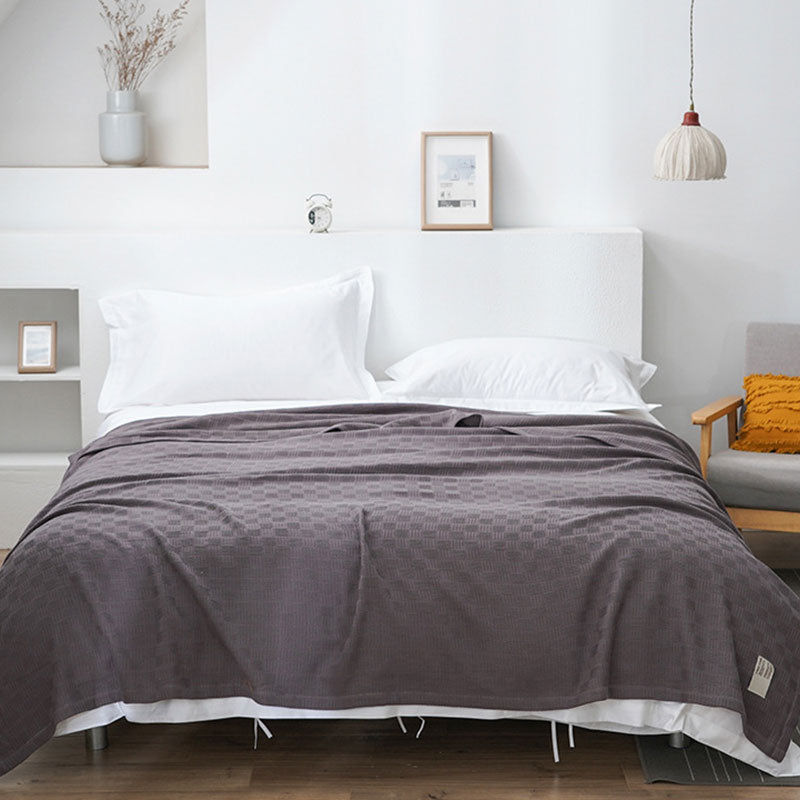 Lightweight Plaid Cotton Quilt Bed Sheet