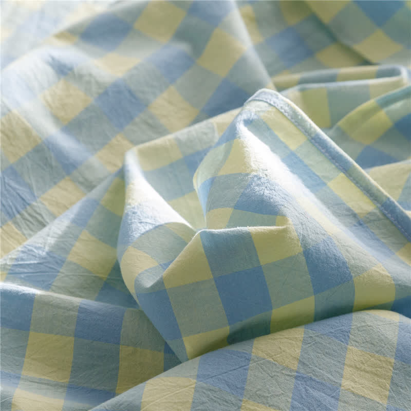Grid Pattern Breathable Cotton Sleeping Bag Sleeping Bag Ownkoti 48