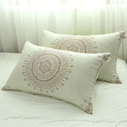 Mandala Cotton Pillow Cover Button Pillowcases (2PCS) Pillowcases Ownkoti 5