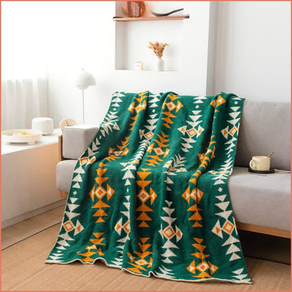 Jacquard Geometric Lightweight Decorative Blanket