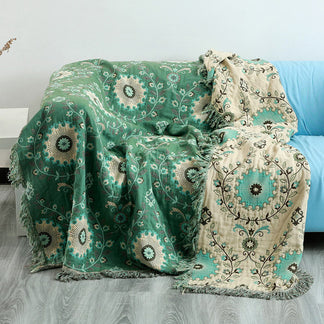Ownkoti Retro Sofa Cover Cotton Reversible Blanket – ownkoti