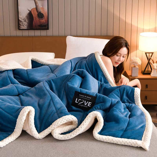 Ownkoti Three Layers Thick Throw Warm Blanket